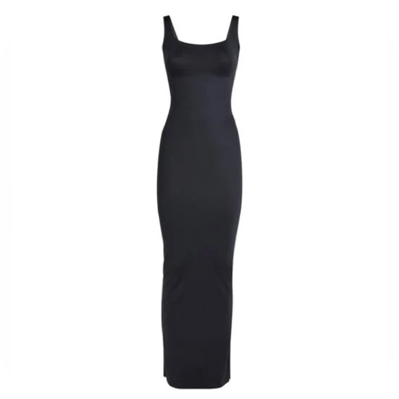 Skims Body Long Slip Dress Onyx Size S Small New NWT - Picture 2 of 5